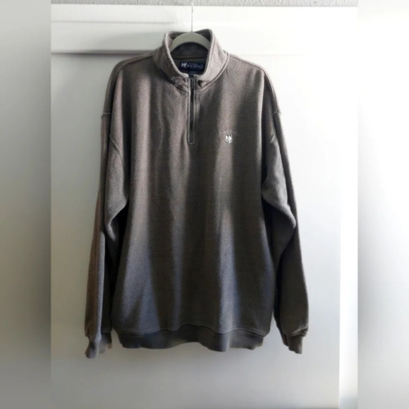 Big Dogs Men's Vintage quarter zip Gray brown Sweatshirt Size XL - Picture 1 of 7